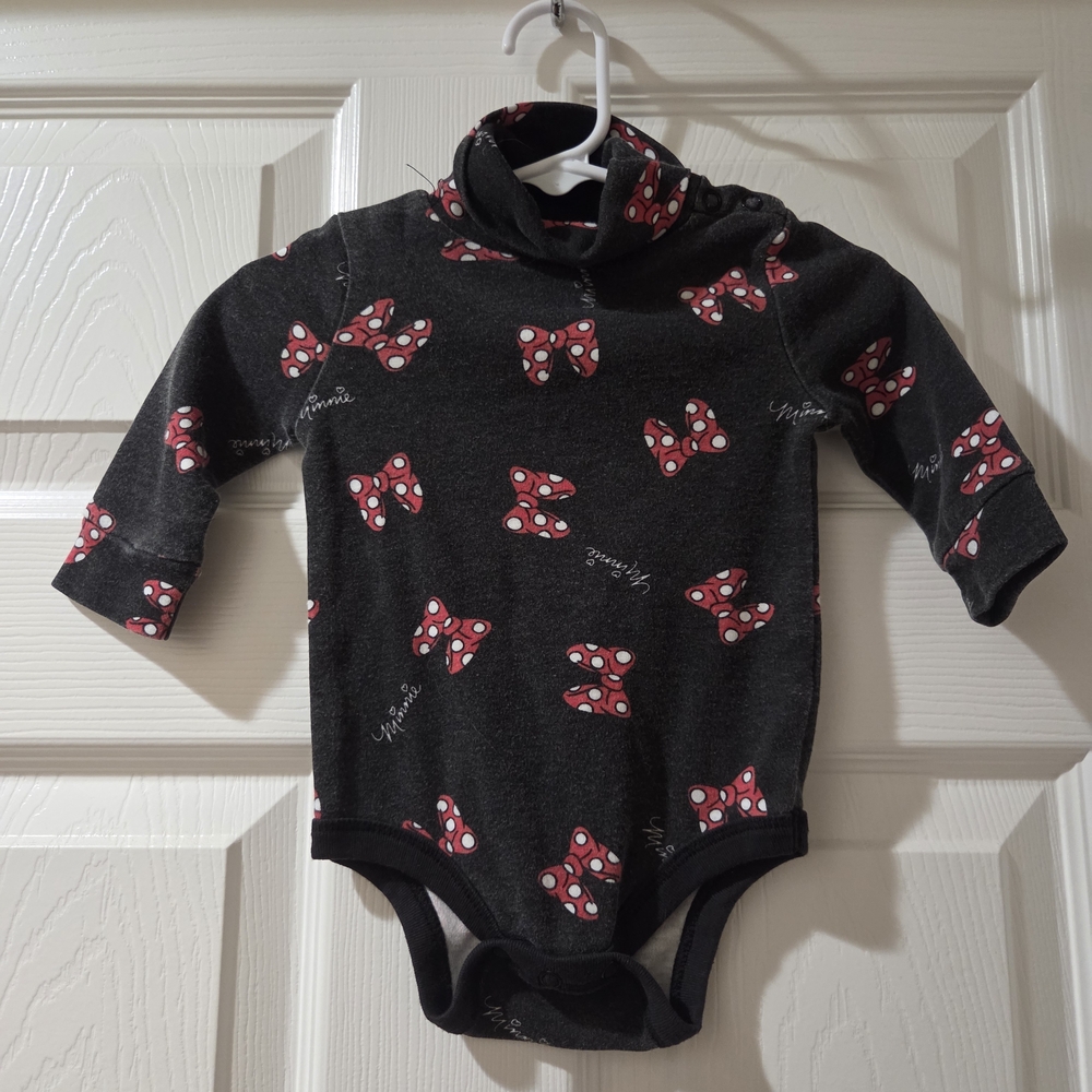 Disney Black and Red Bow Kids Bodysuit